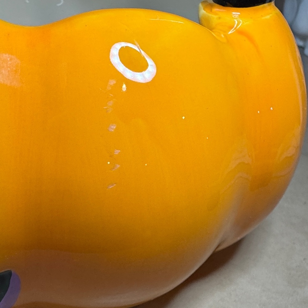 Target Ceramic Halloween Jack-o-Lantern Basket 10x9.75x9.5" - Picture 5 of 6